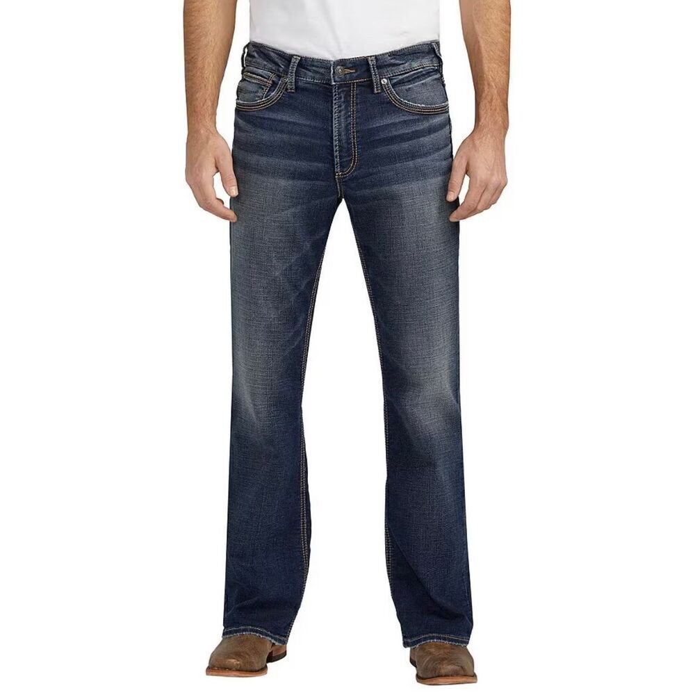 Silver Jeans Co. Zac Relaxed Fit Straight Leg Dark Wash Jeans
